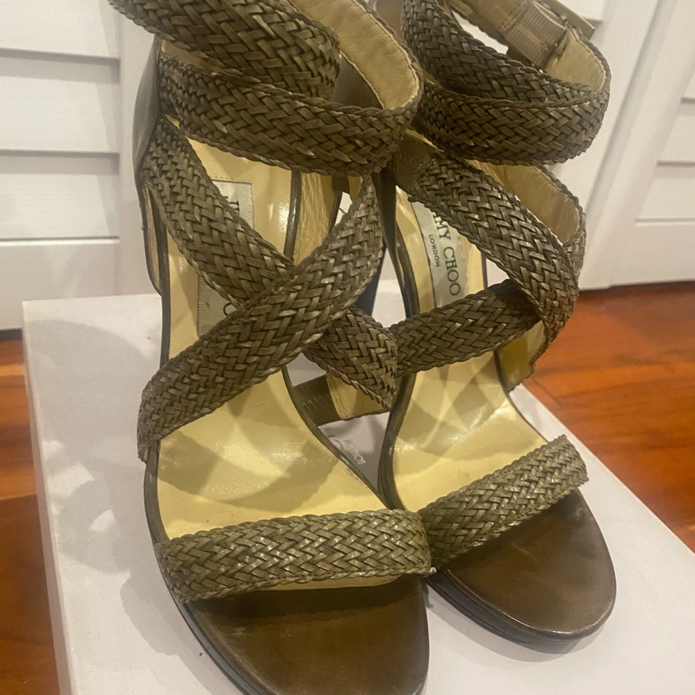 JIMMY CHOO Raffia Heels